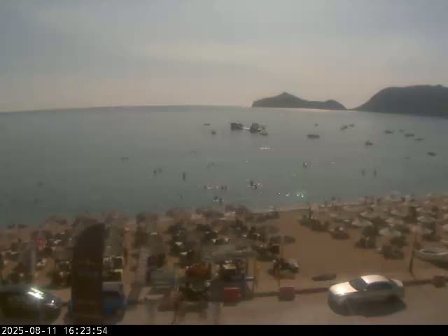 Corfu, Paralia Agios Georgios Beach Live Cam - San George, Agious Georgious, North Corfu (Vóreia Kérkyra), Corfu (Kérkyra), Ionian Islands (Periféreia Ioníon Níson), Greece