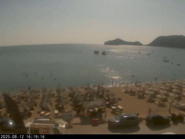 Corfu, Paralia Agios Georgios Beach Live Cam - San George, Agious Georgious, North Corfu (Vóreia Kérkyra), Corfu (Kérkyra), Ionian Islands (Periféreia Ioníon Níson), Greece