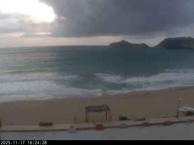 Corfu, Paralia Agios Georgios Beach Live Cam - San George, Agious Georgious, North Corfu (Vóreia Kérkyra), Corfu (Kérkyra), Ionian Islands (Periféreia Ioníon Níson), Greece