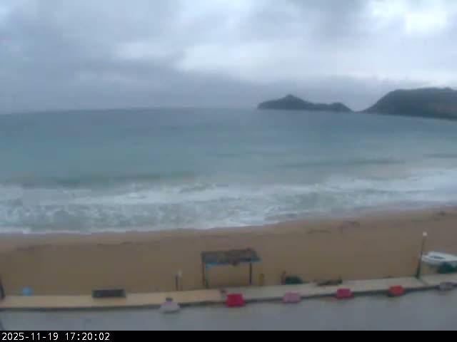 Corfu, Paralia Agios Georgios Beach Live Cam - San George, Agious Georgious, North Corfu (Vóreia Kérkyra), Corfu (Kérkyra), Ionian Islands (Periféreia Ioníon Níson), Greece