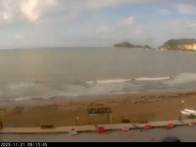Corfu, Paralia Agios Georgios Beach Live Cam - San George, Agious Georgious, North Corfu (Vóreia Kérkyra), Corfu (Kérkyra), Ionian Islands (Periféreia Ioníon Níson), Greece