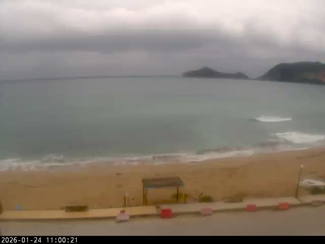 Corfu, Paralia Agios Georgios Beach Live Cam - San George, Agious Georgious, North Corfu (Vóreia Kérkyra), Corfu (Kérkyra), Ionian Islands (Periféreia Ioníon Níson), Greece