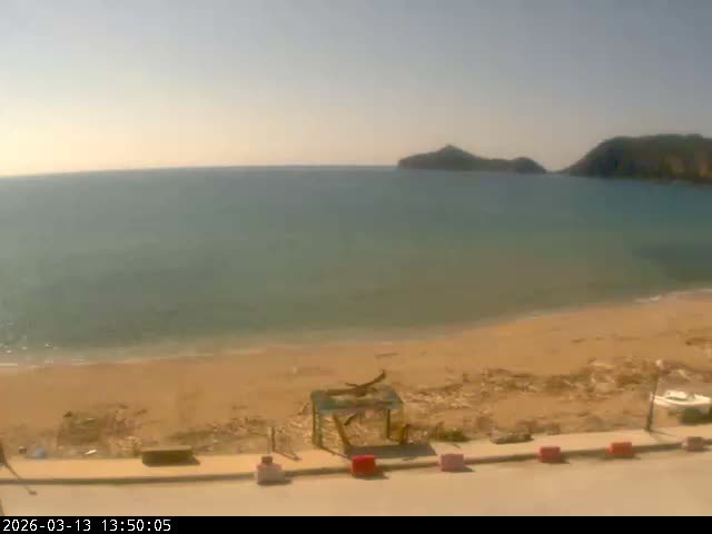 Corfu, Paralia Agios Georgios Beach Live Cam - San George, Agious Georgious, North Corfu (Vóreia Kérkyra), Corfu (Kérkyra), Ionian Islands (Periféreia Ioníon Níson), Greece