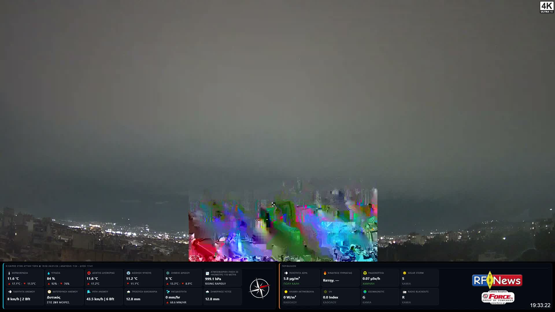 Athens, Hymettus Mountain (Ymittós) & University of Athens (Panepistímio Athinón) View Live Cam - Kaisariani, Central Athens (Kentrikí Athína), Athens (Athína) , Attica (Attikí), Greece