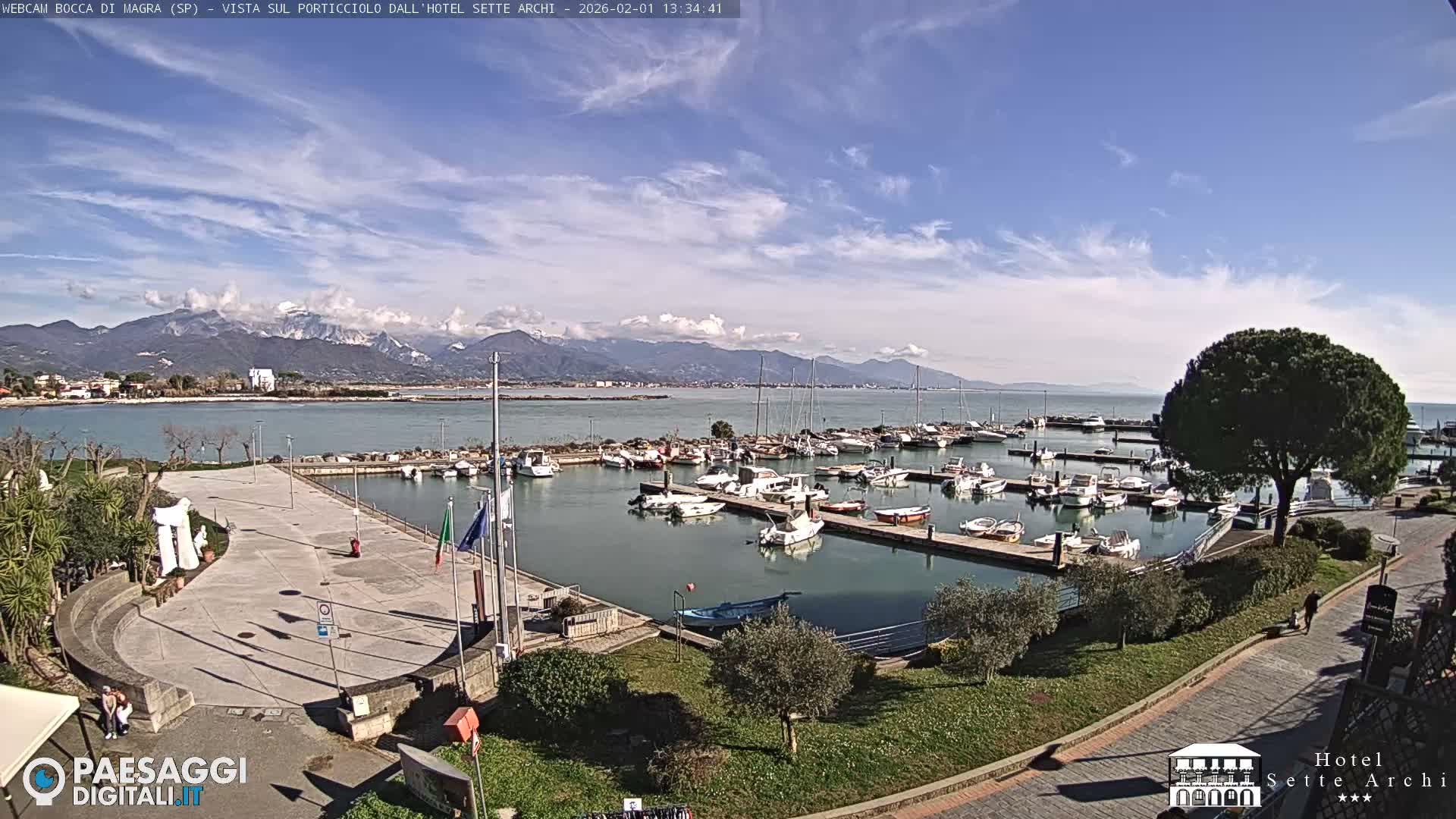  Bocca di Magra Harbor Live Cam - La Spezia, Liguria, Italy