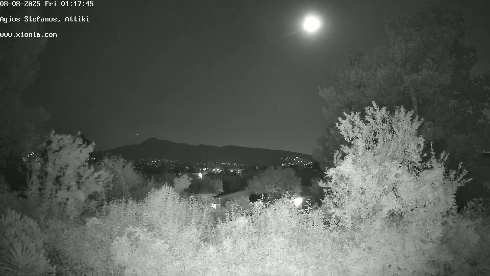 Dionysos, Agios Stefanos Skyline & Mount Pentelicus (Pentéli Óros) Live Cam  - Dasos Kouremenou, Ágios Stéfanos, Diónysos, East Attica (Anatolikís Attikís) , Athens (Athína), Attica (Attikí), Greece