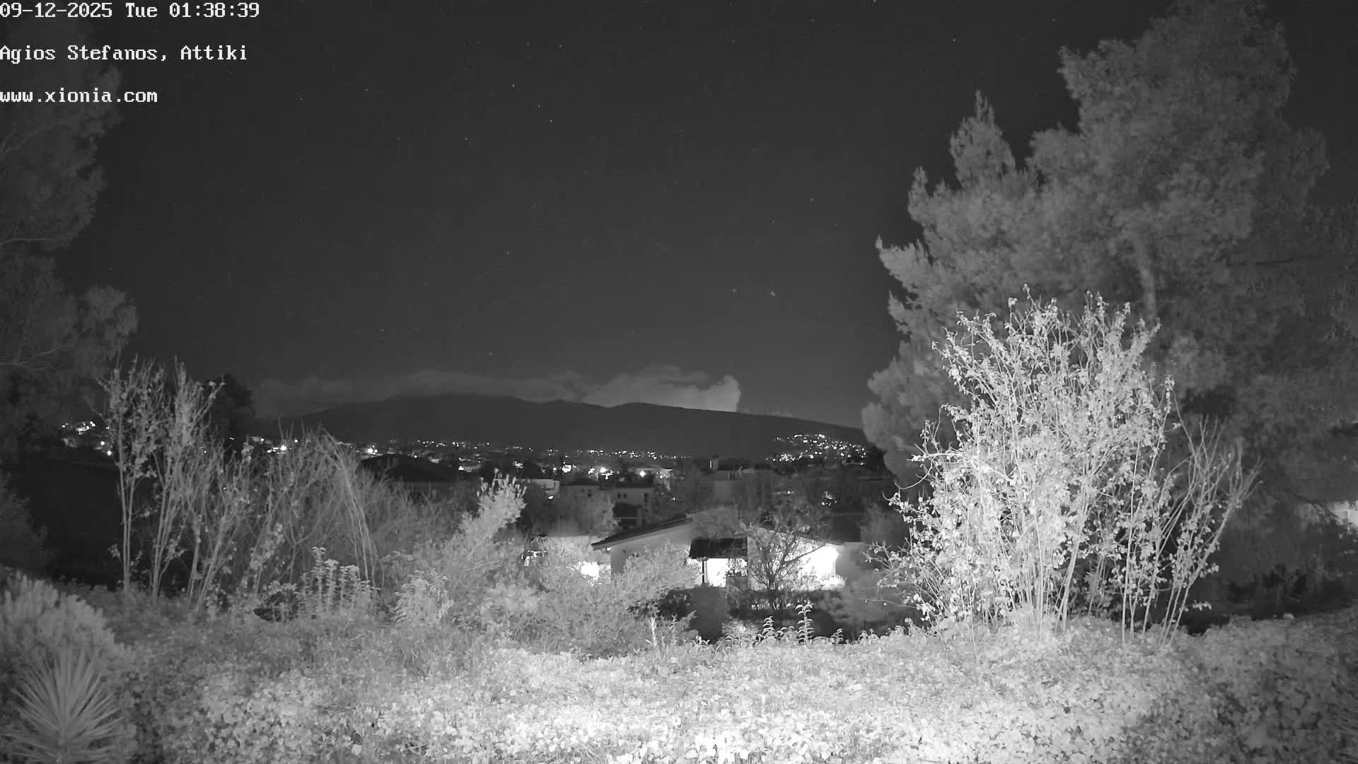 Dionysos, Agios Stefanos Skyline & Mount Pentelicus (Pentéli Óros) Live Cam  - Dasos Kouremenou, Ágios Stéfanos, Diónysos, East Attica (Anatolikís Attikís) , Athens (Athína), Attica (Attikí), Greece