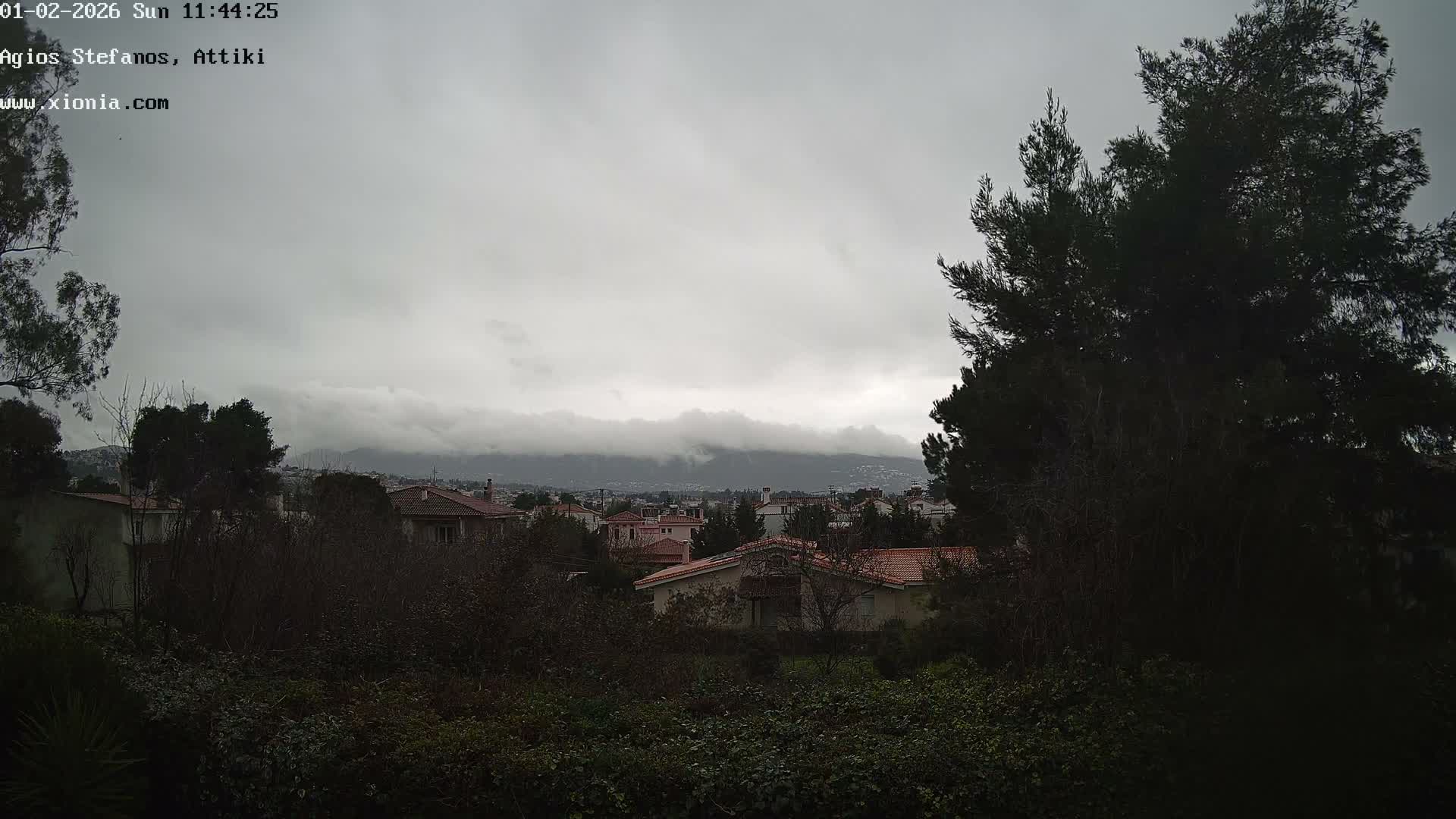 Dionysos, Agios Stefanos Skyline & Mount Pentelicus (Pentéli Óros) Live Cam  - Dasos Kouremenou, Ágios Stéfanos, Diónysos, East Attica (Anatolikís Attikís) , Athens (Athína), Attica (Attikí), Greece