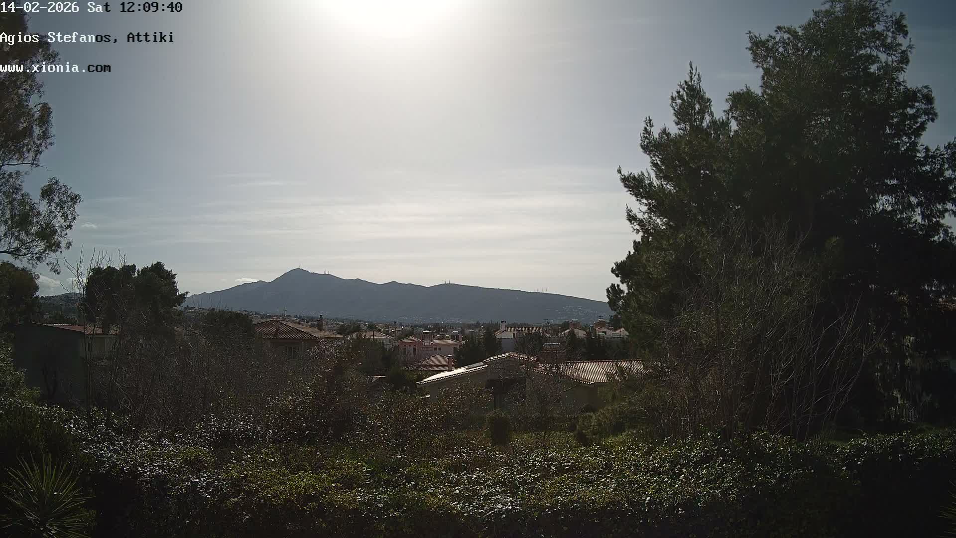Dionysos, Agios Stefanos Skyline & Mount Pentelicus (Pentéli Óros) Live Cam  - Dasos Kouremenou, Ágios Stéfanos, Diónysos, East Attica (Anatolikís Attikís) , Athens (Athína), Attica (Attikí), Greece