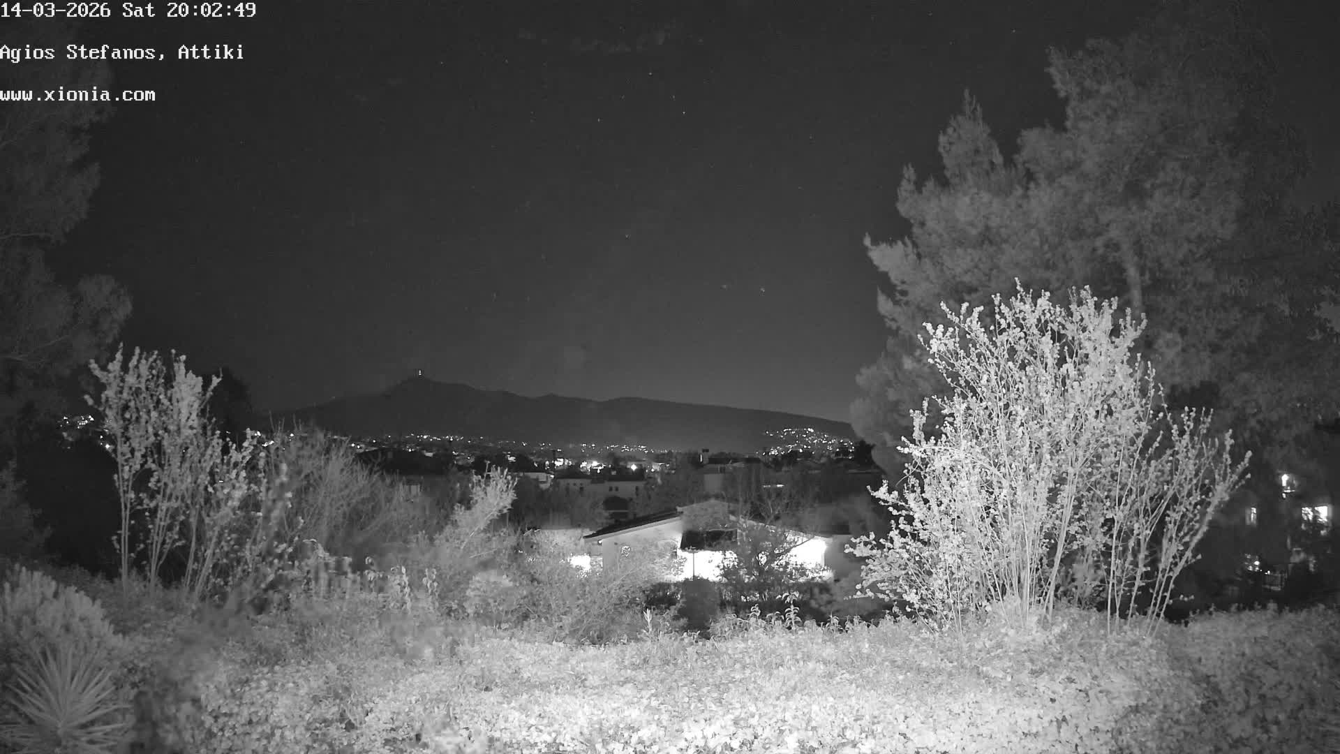 Dionysos, Agios Stefanos Skyline & Mount Pentelicus (Pentéli Óros) Live Cam  - Dasos Kouremenou, Ágios Stéfanos, Diónysos, East Attica (Anatolikís Attikís) , Athens (Athína), Attica (Attikí), Greece