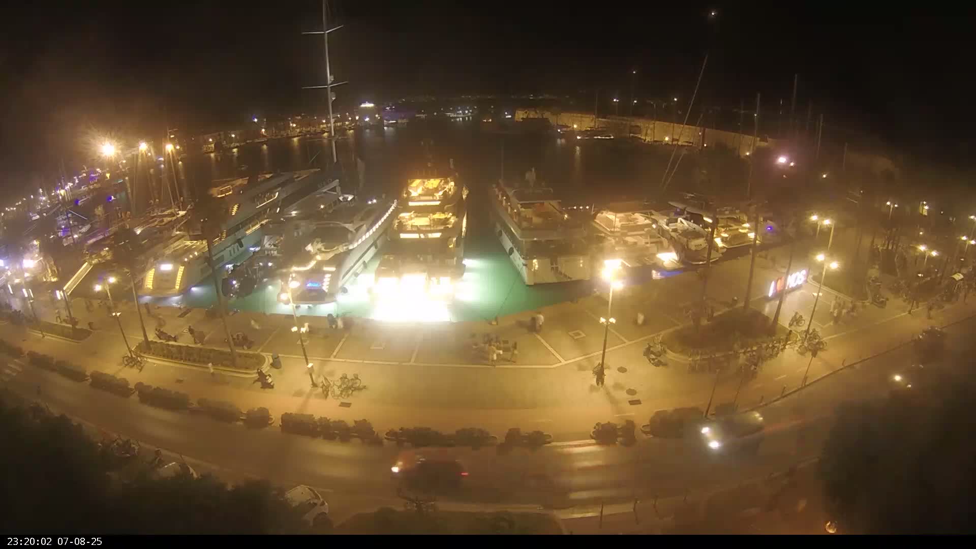Kos City, Kos Island Harbour, Nerantzia Castle & Turkey Mainland View Live Cam - Kos, Dodacanese,  South Aegean (Periféreia Notíou Aigaíou), Greece