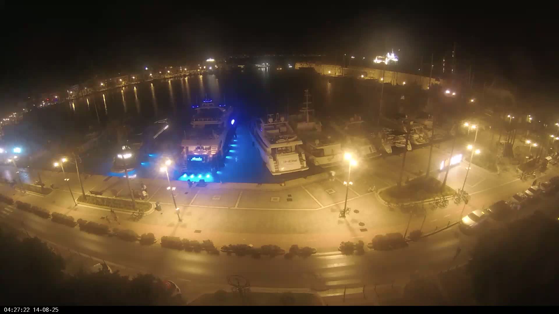 Kos City, Kos Island Harbour, Nerantzia Castle & Turkey Mainland View Live Cam - Kos, Dodacanese,  South Aegean (Periféreia Notíou Aigaíou), Greece