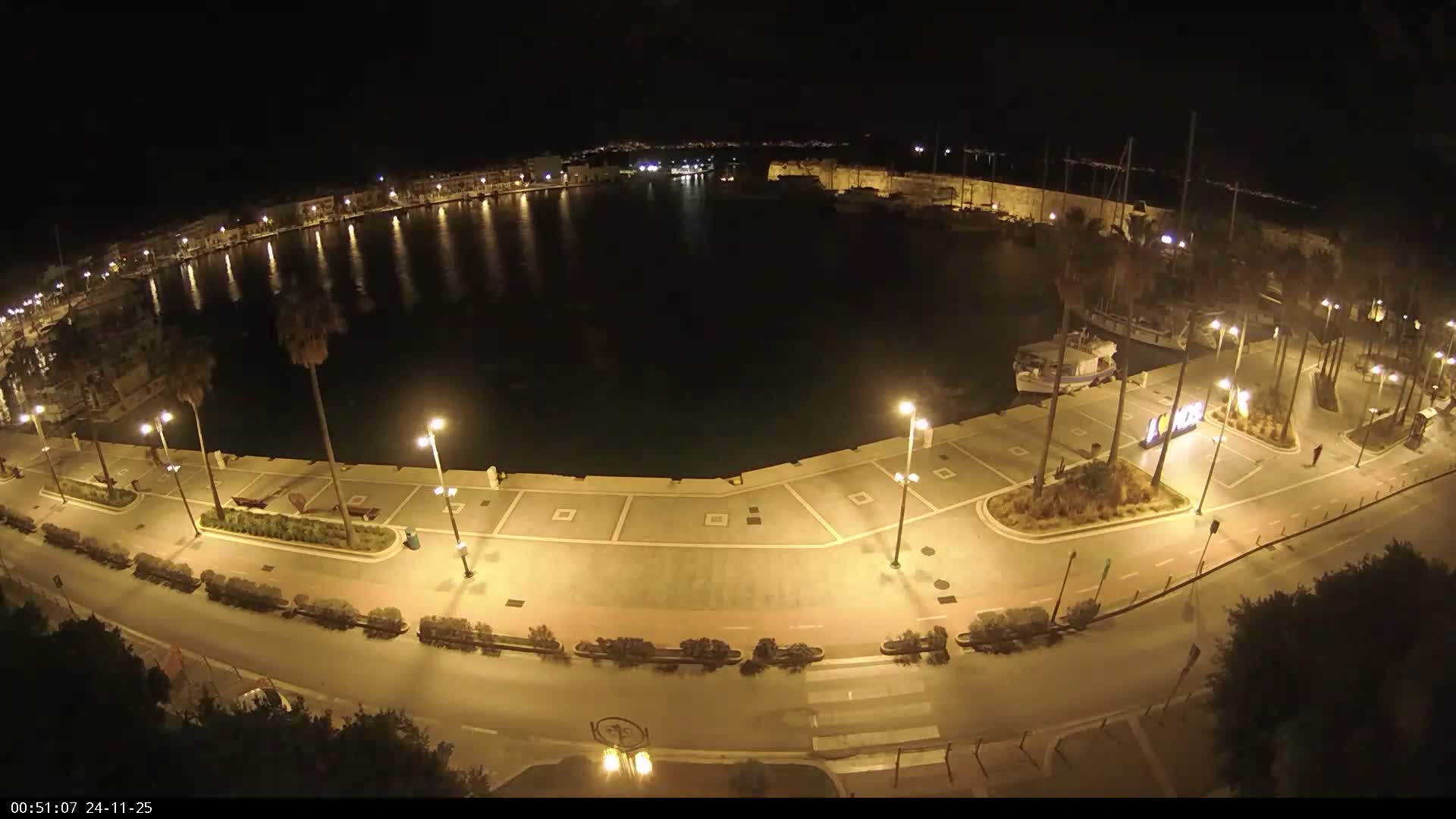Kos City, Kos Island Harbour, Nerantzia Castle & Turkey Mainland View Live Cam - Kos, Dodacanese,  South Aegean (Periféreia Notíou Aigaíou), Greece