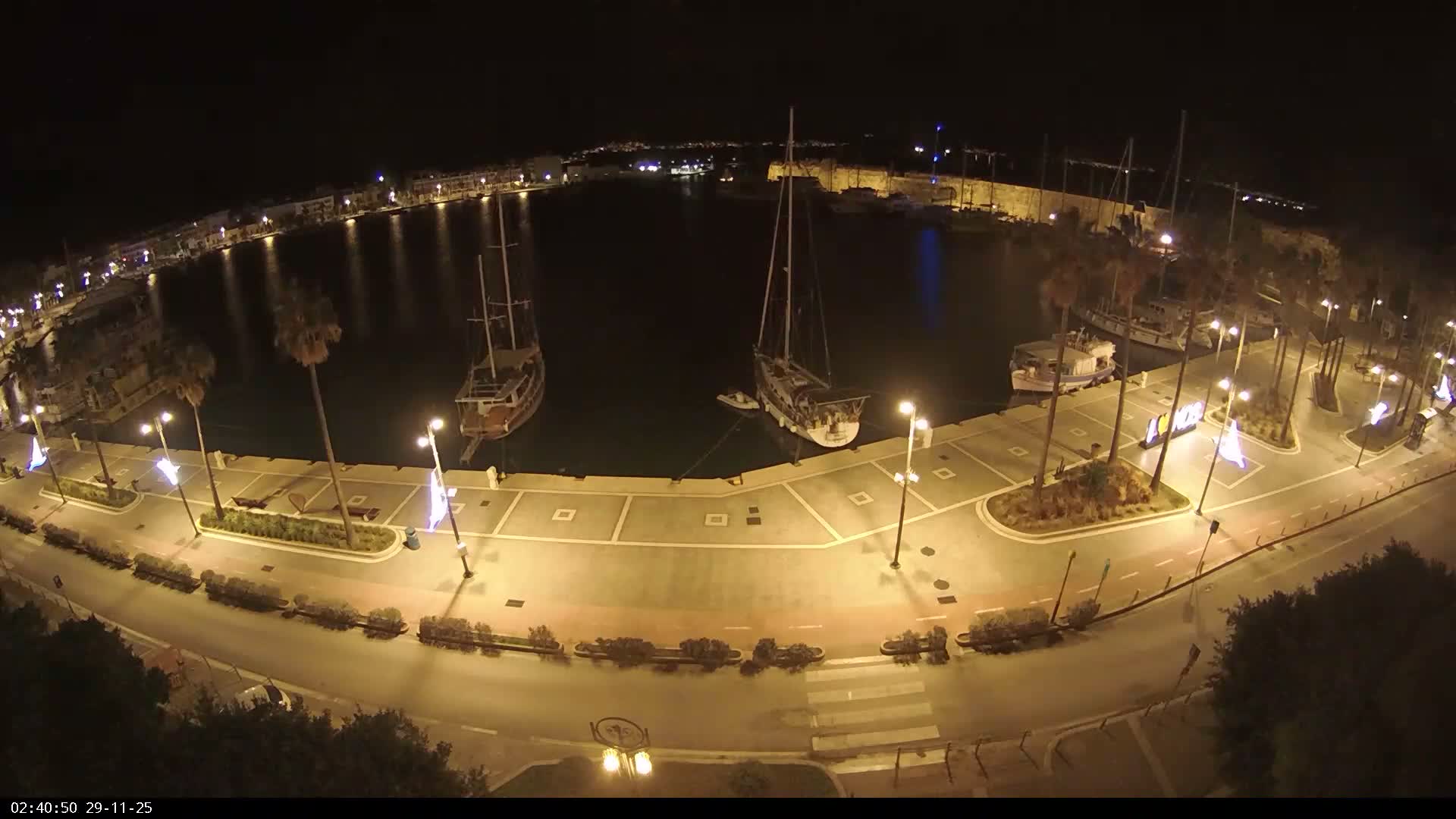 Kos City, Kos Island Harbour, Nerantzia Castle & Turkey Mainland View Live Cam - Kos, Dodacanese,  South Aegean (Periféreia Notíou Aigaíou), Greece