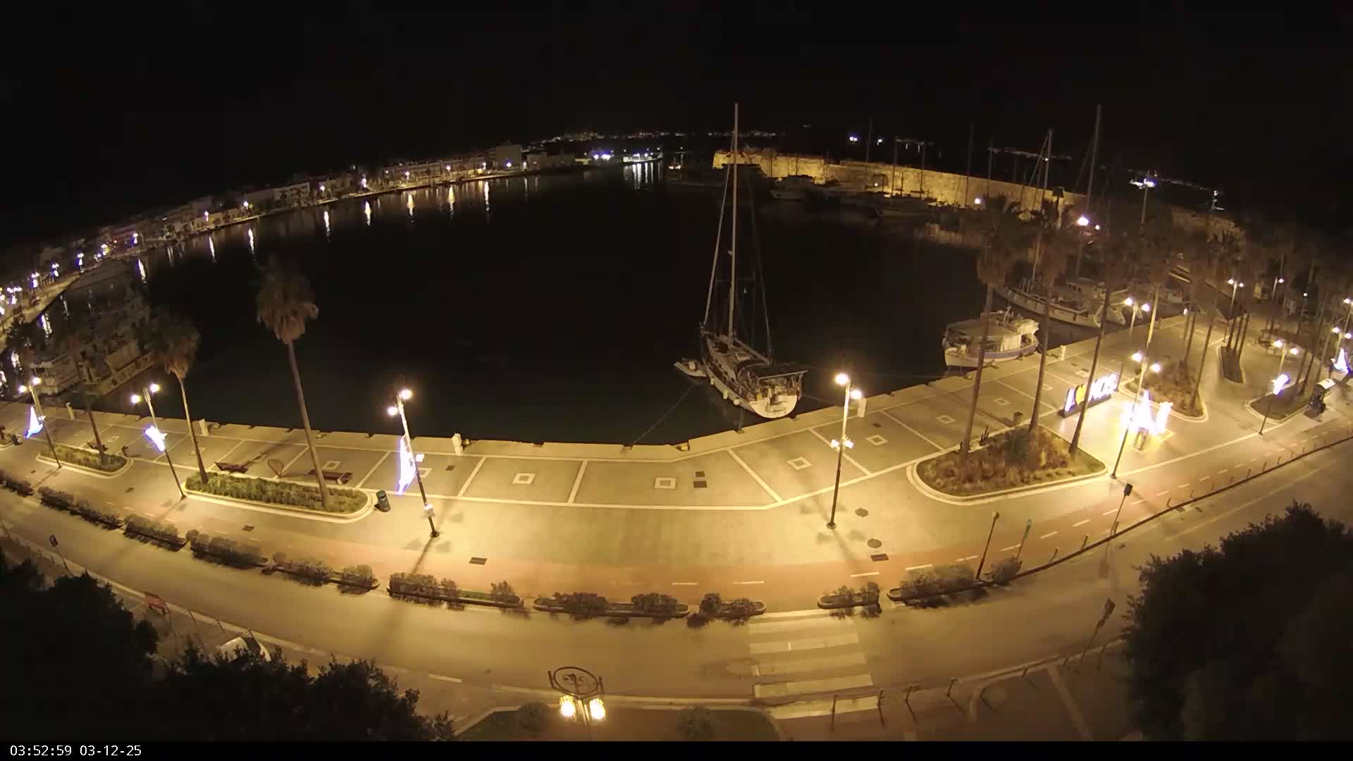 Kos City, Kos Island Harbour, Nerantzia Castle & Turkey Mainland View Live Cam - Kos, Dodacanese,  South Aegean (Periféreia Notíou Aigaíou), Greece