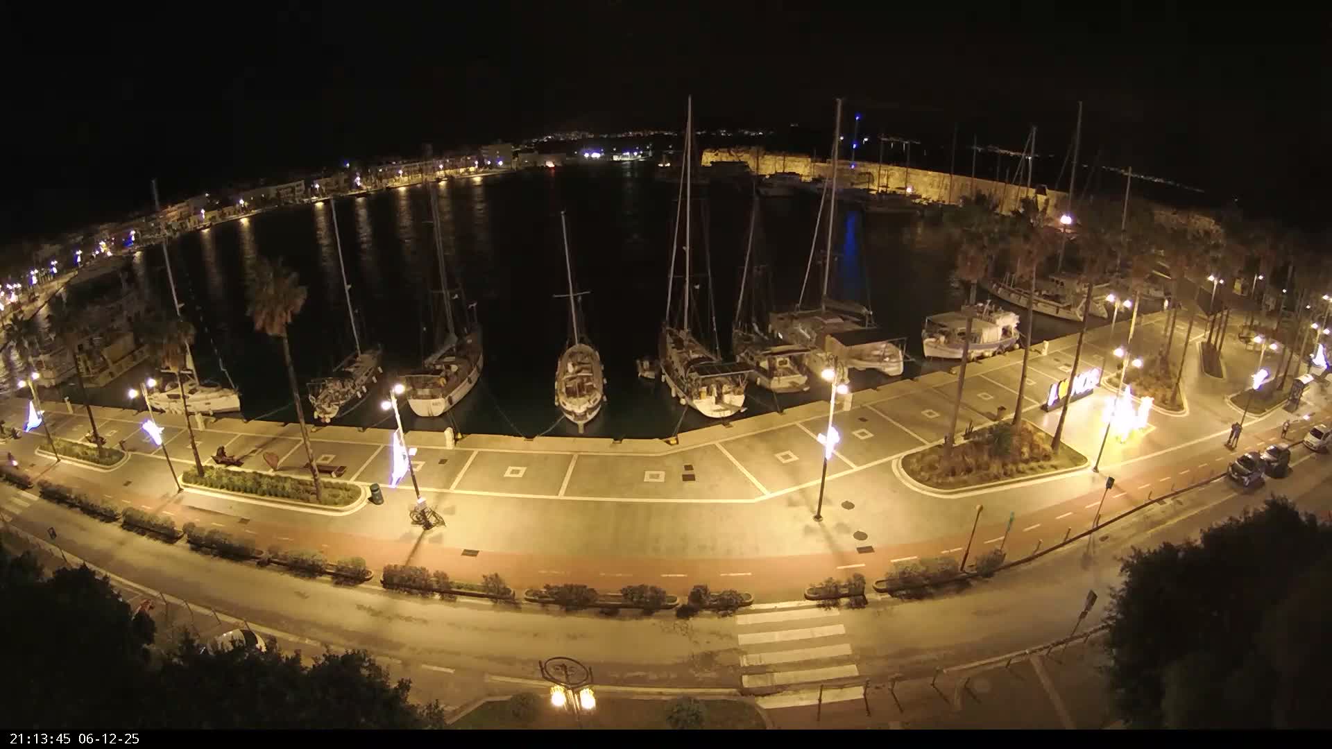 Kos City, Kos Island Harbour, Nerantzia Castle & Turkey Mainland View Live Cam - Kos, Dodacanese,  South Aegean (Periféreia Notíou Aigaíou), Greece