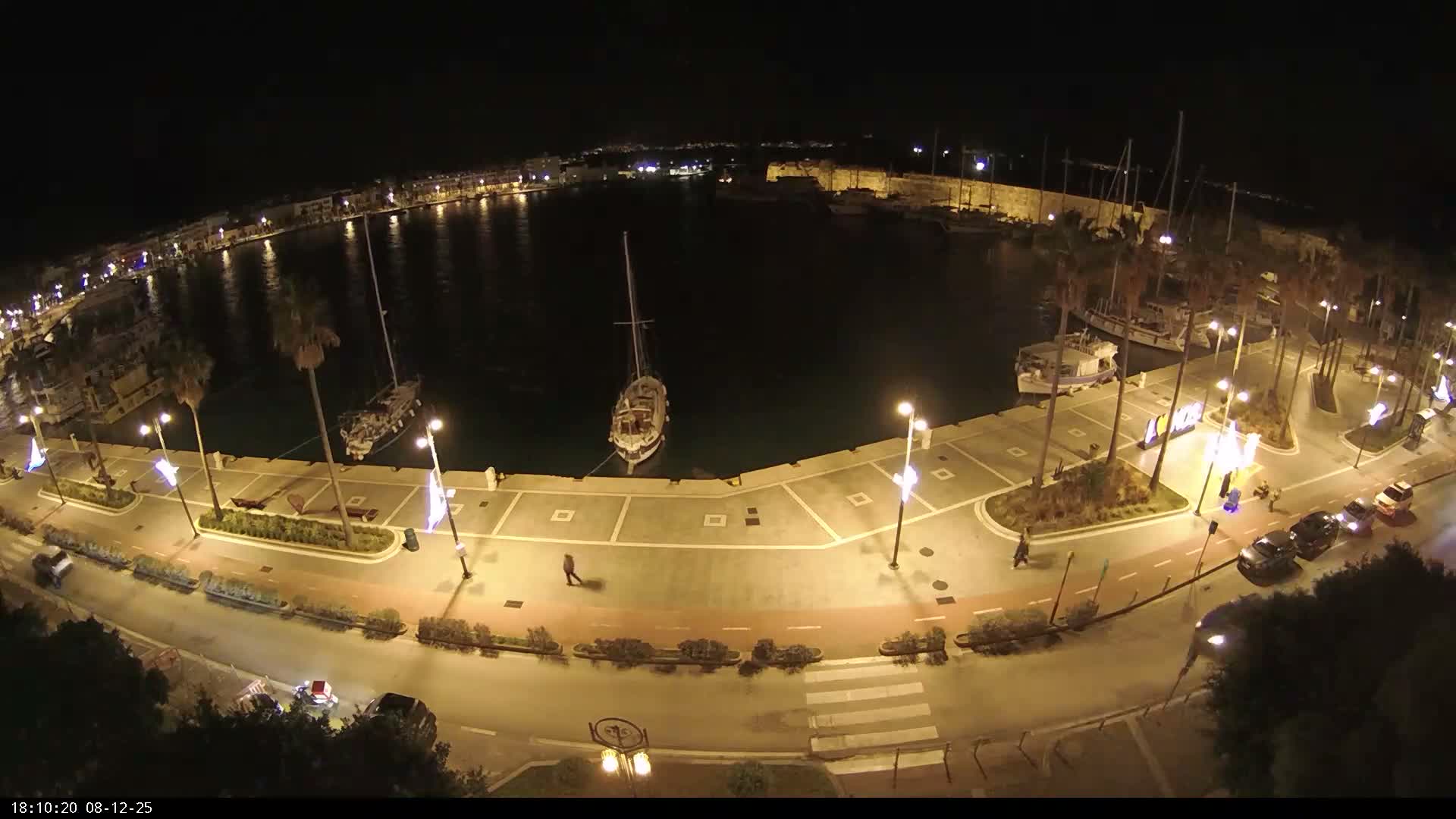 Kos City, Kos Island Harbour, Nerantzia Castle & Turkey Mainland View Live Cam - Kos, Dodacanese,  South Aegean (Periféreia Notíou Aigaíou), Greece