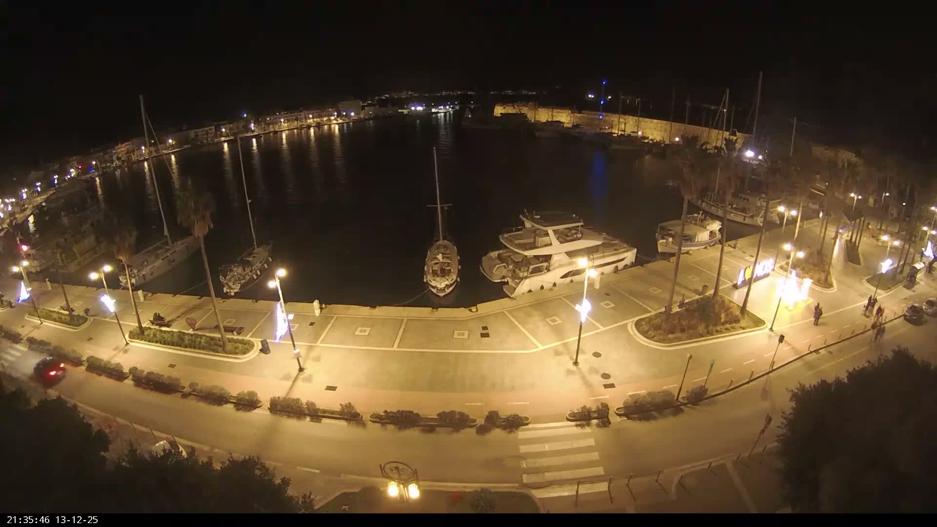 Kos City, Kos Island Harbour, Nerantzia Castle & Turkey Mainland View Live Cam - Kos, Dodacanese,  South Aegean (Periféreia Notíou Aigaíou), Greece