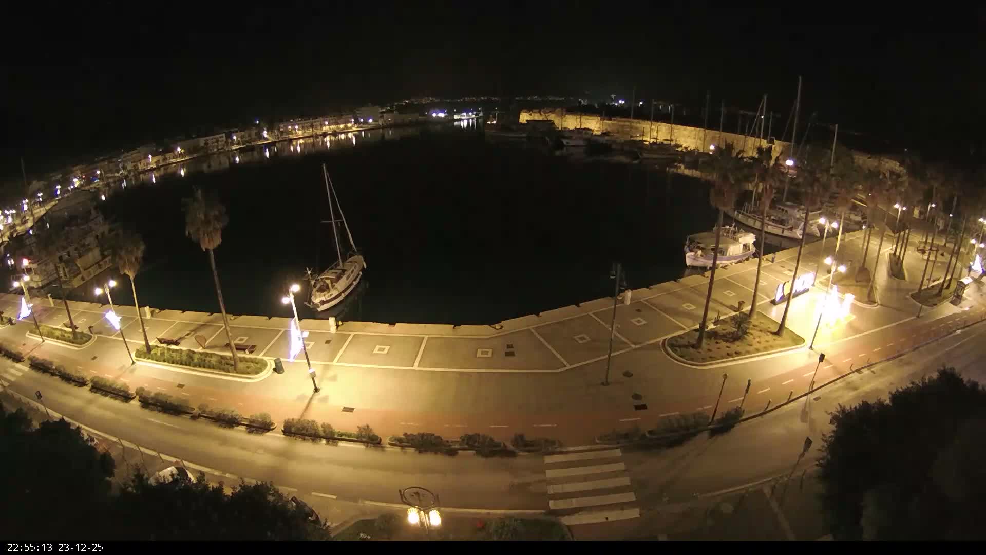 Kos City, Kos Island Harbour, Nerantzia Castle & Turkey Mainland View Live Cam - Kos, Dodacanese,  South Aegean (Periféreia Notíou Aigaíou), Greece