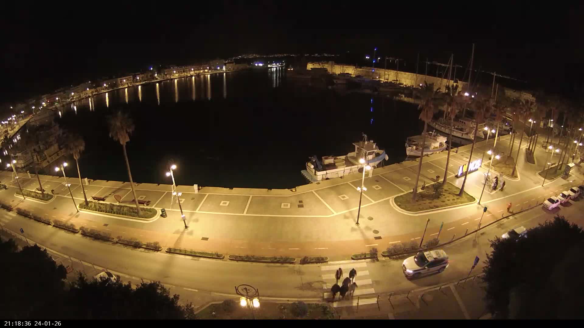 Kos City, Kos Island Harbour, Nerantzia Castle & Turkey Mainland View Live Cam - Kos, Dodacanese,  South Aegean (Periféreia Notíou Aigaíou), Greece