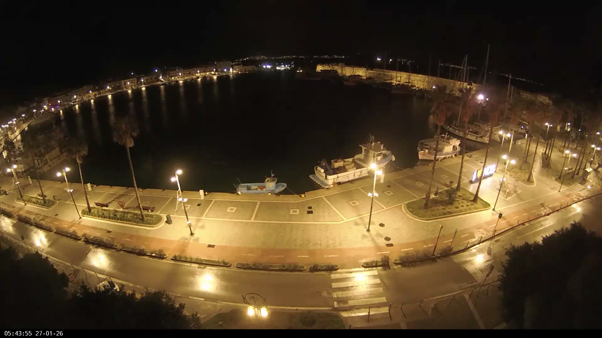 Kos City, Kos Island Harbour, Nerantzia Castle & Turkey Mainland View Live Cam - Kos, Dodacanese,  South Aegean (Periféreia Notíou Aigaíou), Greece