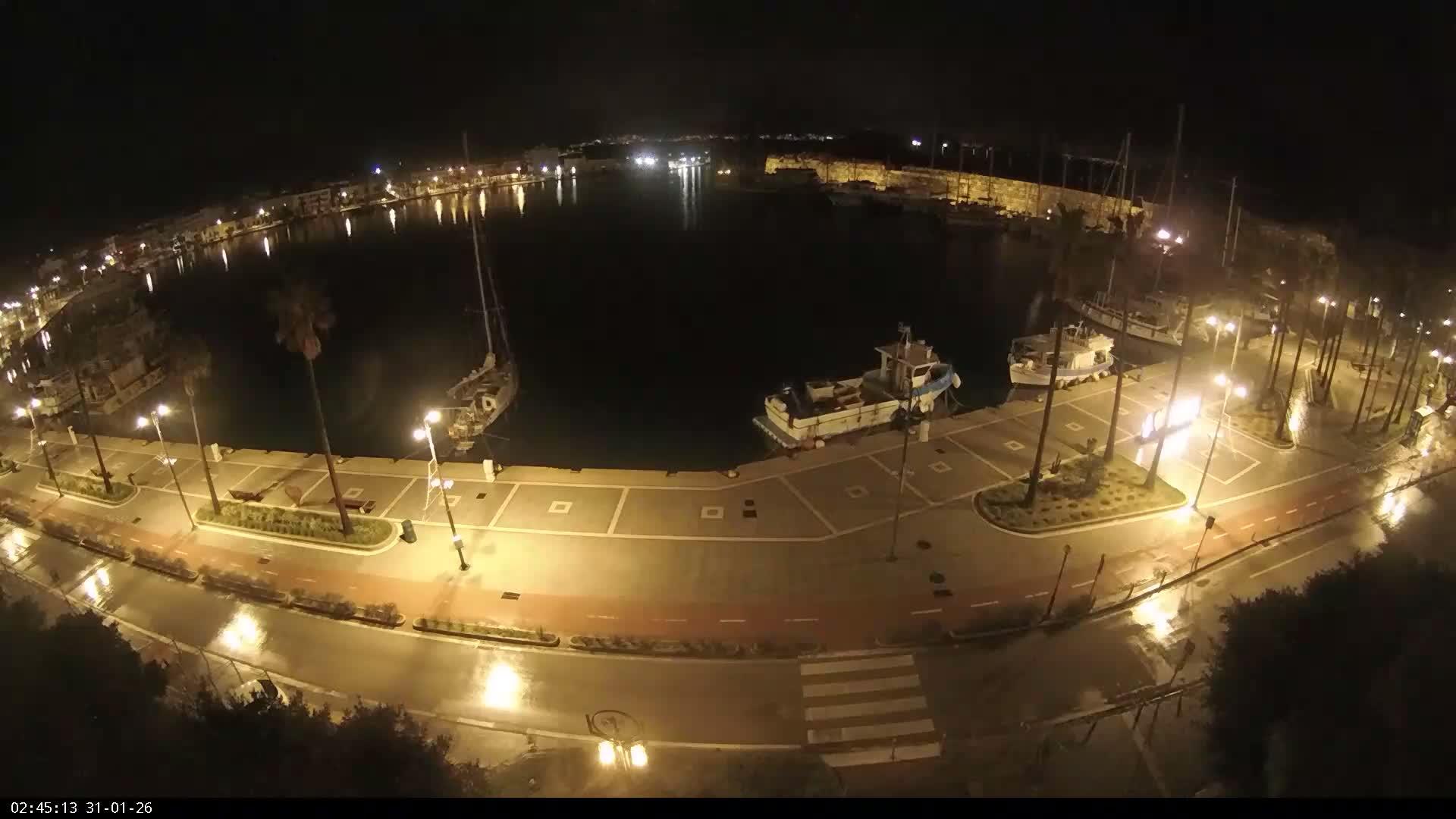 Kos City, Kos Island Harbour, Nerantzia Castle & Turkey Mainland View Live Cam - Kos, Dodacanese,  South Aegean (Periféreia Notíou Aigaíou), Greece