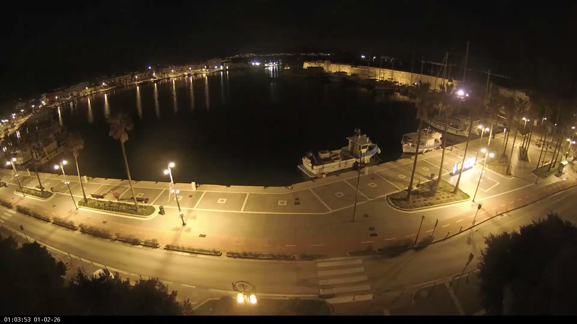 Kos City, Kos Island Harbour, Nerantzia Castle & Turkey Mainland View Live Cam - Kos, Dodacanese,  South Aegean (Periféreia Notíou Aigaíou), Greece