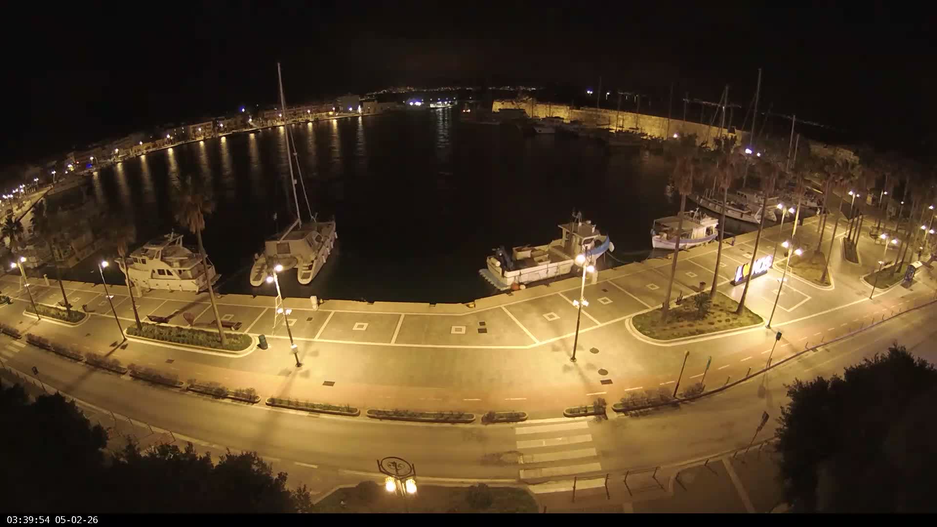 Kos City, Kos Island Harbour, Nerantzia Castle & Turkey Mainland View Live Cam - Kos, Dodacanese,  South Aegean (Periféreia Notíou Aigaíou), Greece