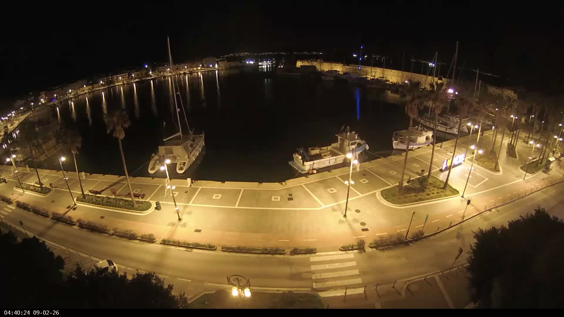 Kos City, Kos Island Harbour, Nerantzia Castle & Turkey Mainland View Live Cam - Kos, Dodacanese,  South Aegean (Periféreia Notíou Aigaíou), Greece