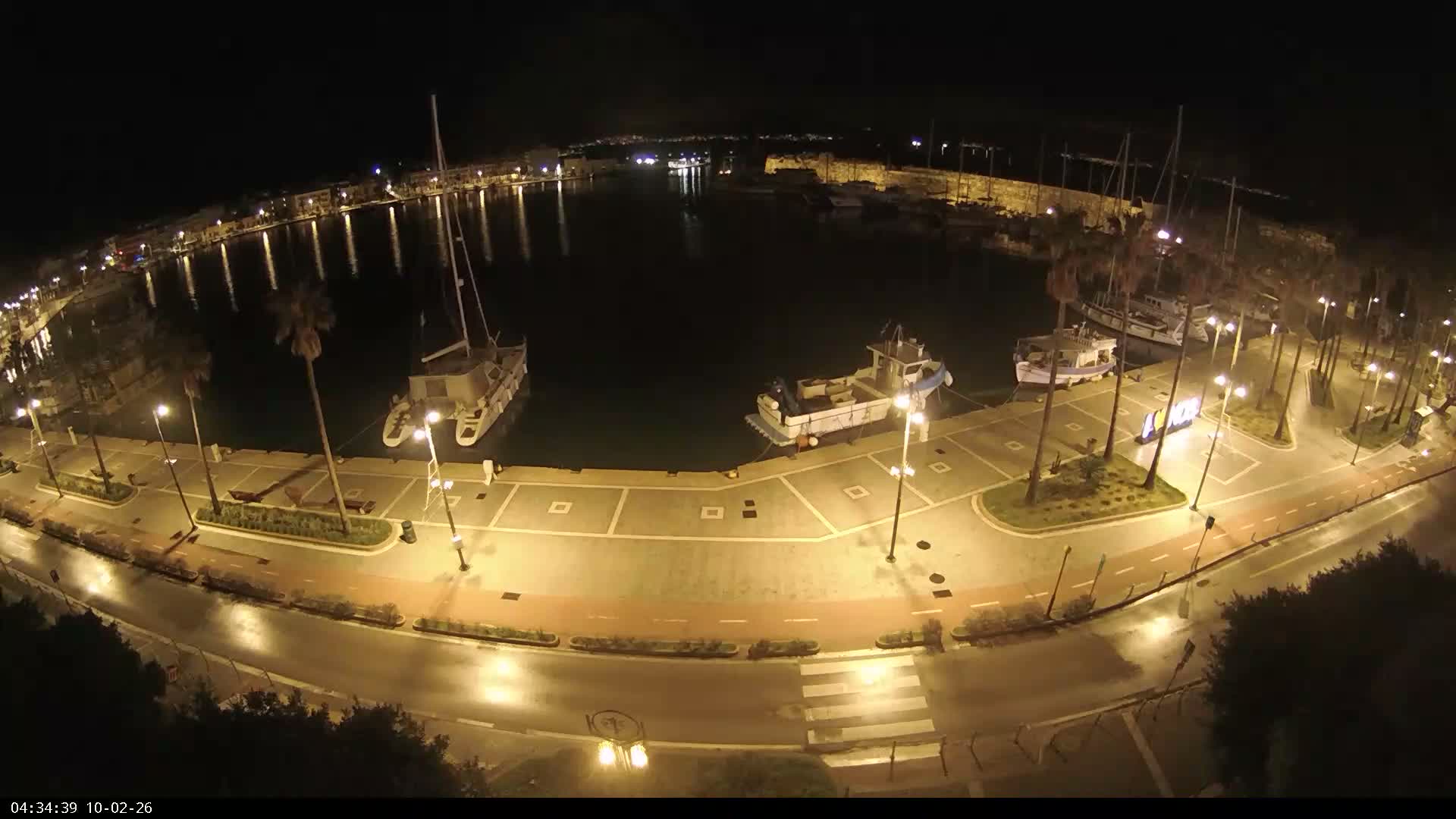 Kos City, Kos Island Harbour, Nerantzia Castle & Turkey Mainland View Live Cam - Kos, Dodacanese,  South Aegean (Periféreia Notíou Aigaíou), Greece
