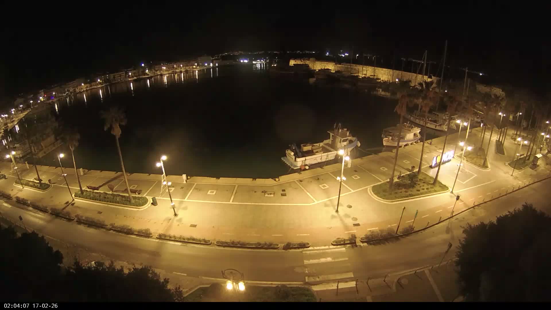 Kos City, Kos Island Harbour, Nerantzia Castle & Turkey Mainland View Live Cam - Kos, Dodacanese,  South Aegean (Periféreia Notíou Aigaíou), Greece