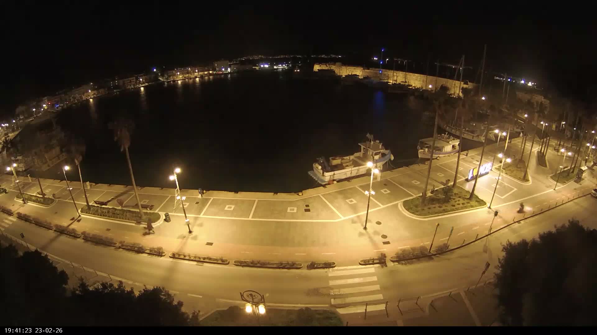 Kos City, Kos Island Harbour, Nerantzia Castle & Turkey Mainland View Live Cam - Kos, Dodacanese,  South Aegean (Periféreia Notíou Aigaíou), Greece