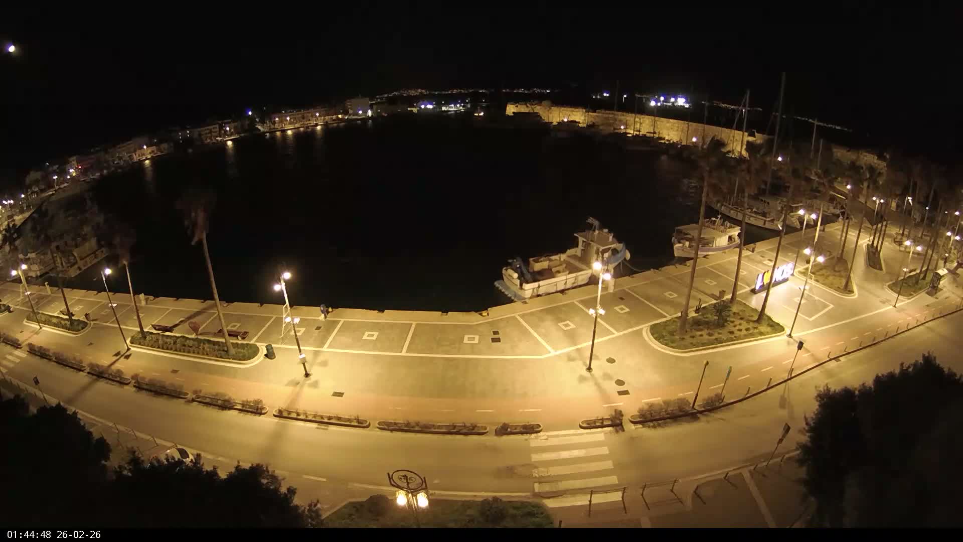 Kos City, Kos Island Harbour, Nerantzia Castle & Turkey Mainland View Live Cam - Kos, Dodacanese,  South Aegean (Periféreia Notíou Aigaíou), Greece