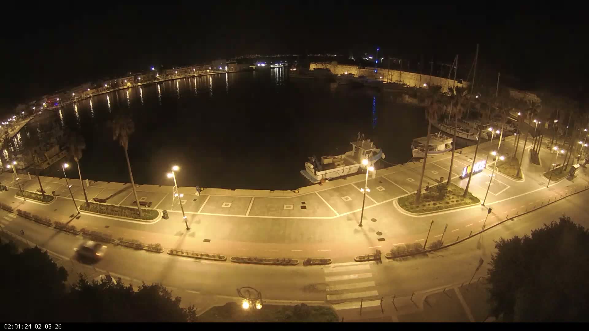 Kos City, Kos Island Harbour, Nerantzia Castle & Turkey Mainland View Live Cam - Kos, Dodacanese,  South Aegean (Periféreia Notíou Aigaíou), Greece