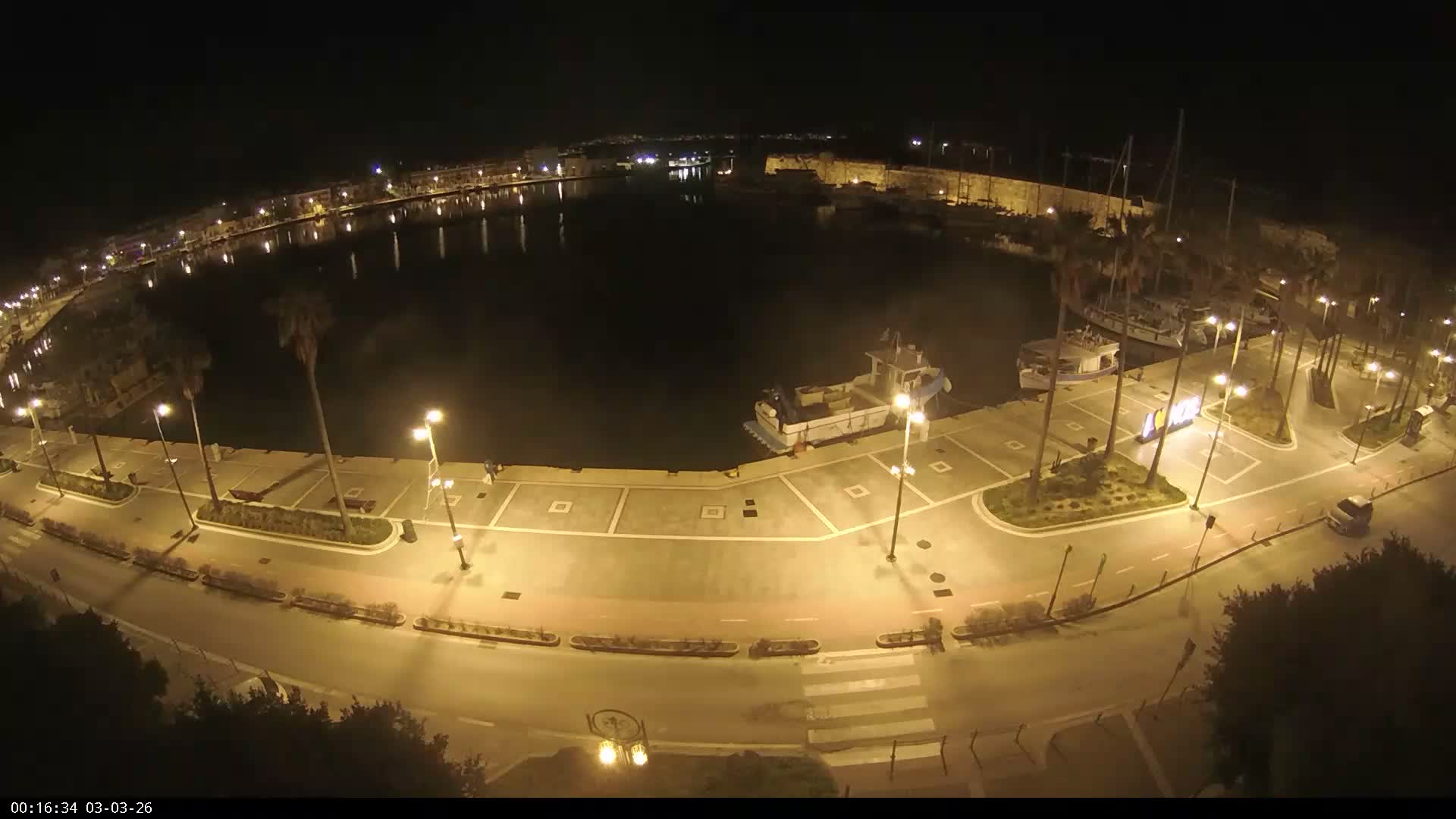 Kos City, Kos Island Harbour, Nerantzia Castle & Turkey Mainland View Live Cam - Kos, Dodacanese,  South Aegean (Periféreia Notíou Aigaíou), Greece