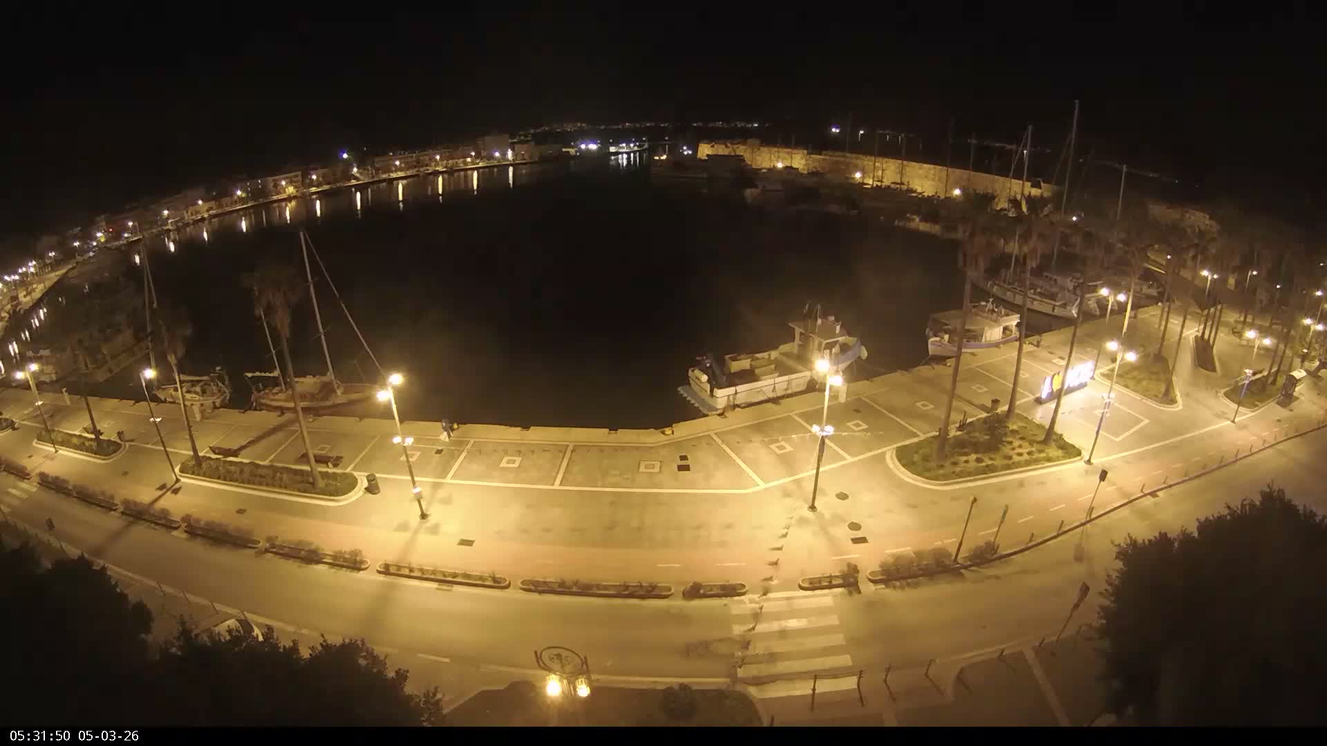 Kos City, Kos Island Harbour, Nerantzia Castle & Turkey Mainland View Live Cam - Kos, Dodacanese,  South Aegean (Periféreia Notíou Aigaíou), Greece