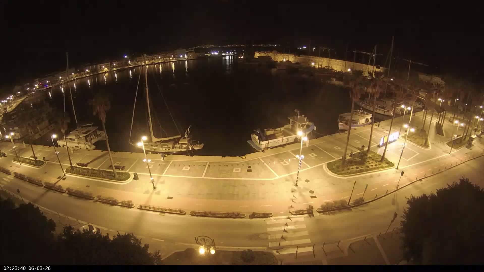 Kos City, Kos Island Harbour, Nerantzia Castle & Turkey Mainland View Live Cam - Kos, Dodacanese,  South Aegean (Periféreia Notíou Aigaíou), Greece
