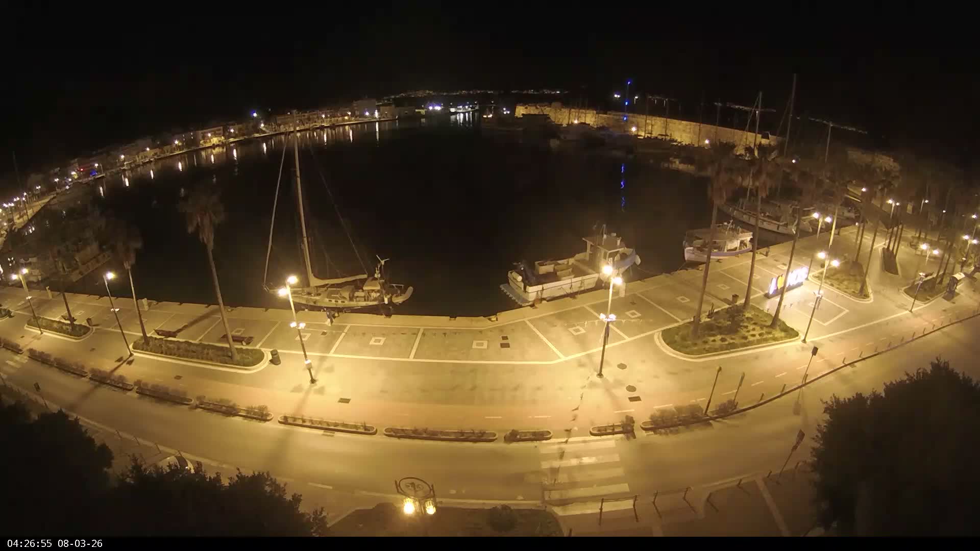 Kos City, Kos Island Harbour, Nerantzia Castle & Turkey Mainland View Live Cam - Kos, Dodacanese,  South Aegean (Periféreia Notíou Aigaíou), Greece
