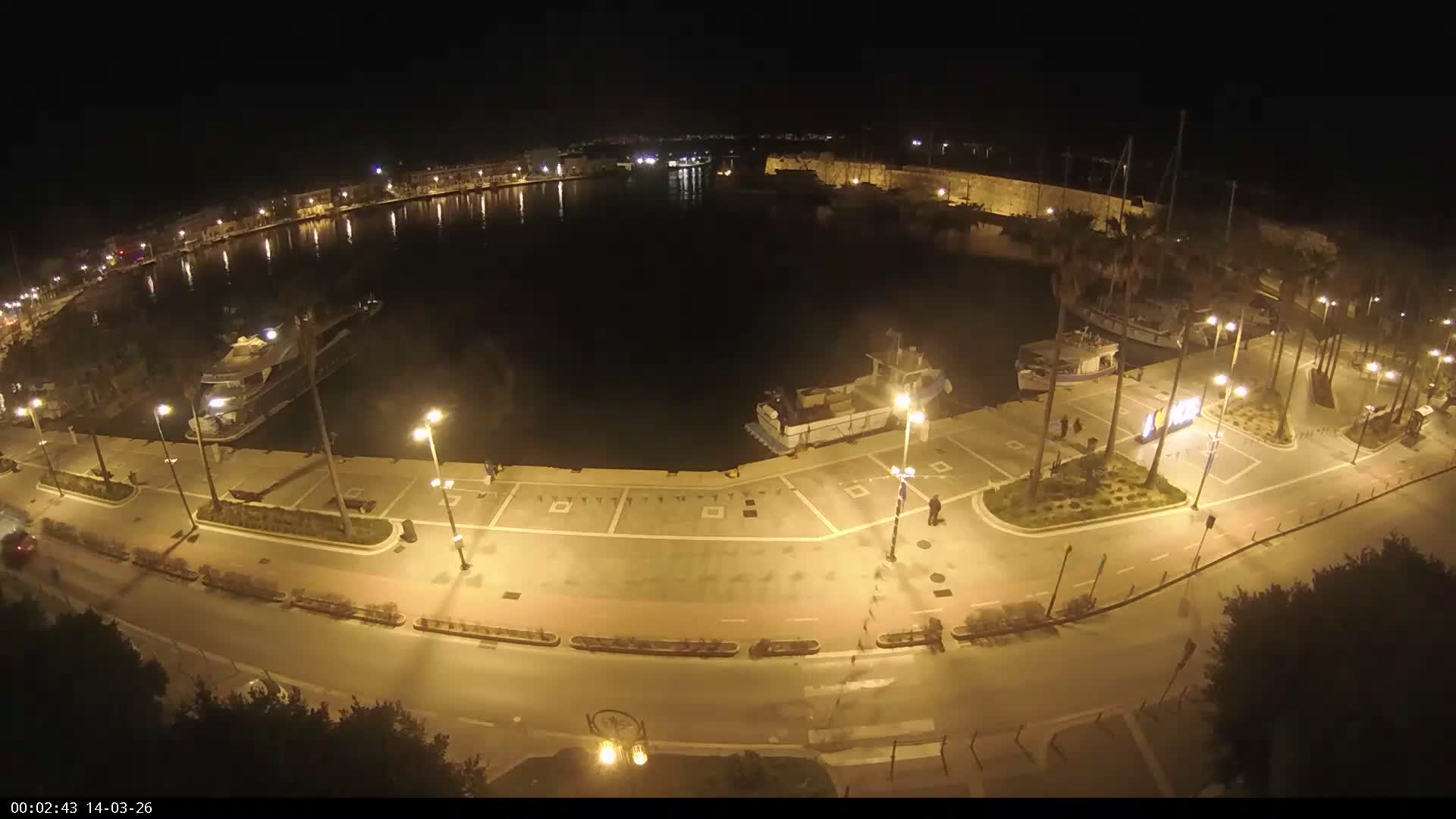 Kos City, Kos Island Harbour, Nerantzia Castle & Turkey Mainland View Live Cam - Kos, Dodacanese,  South Aegean (Periféreia Notíou Aigaíou), Greece