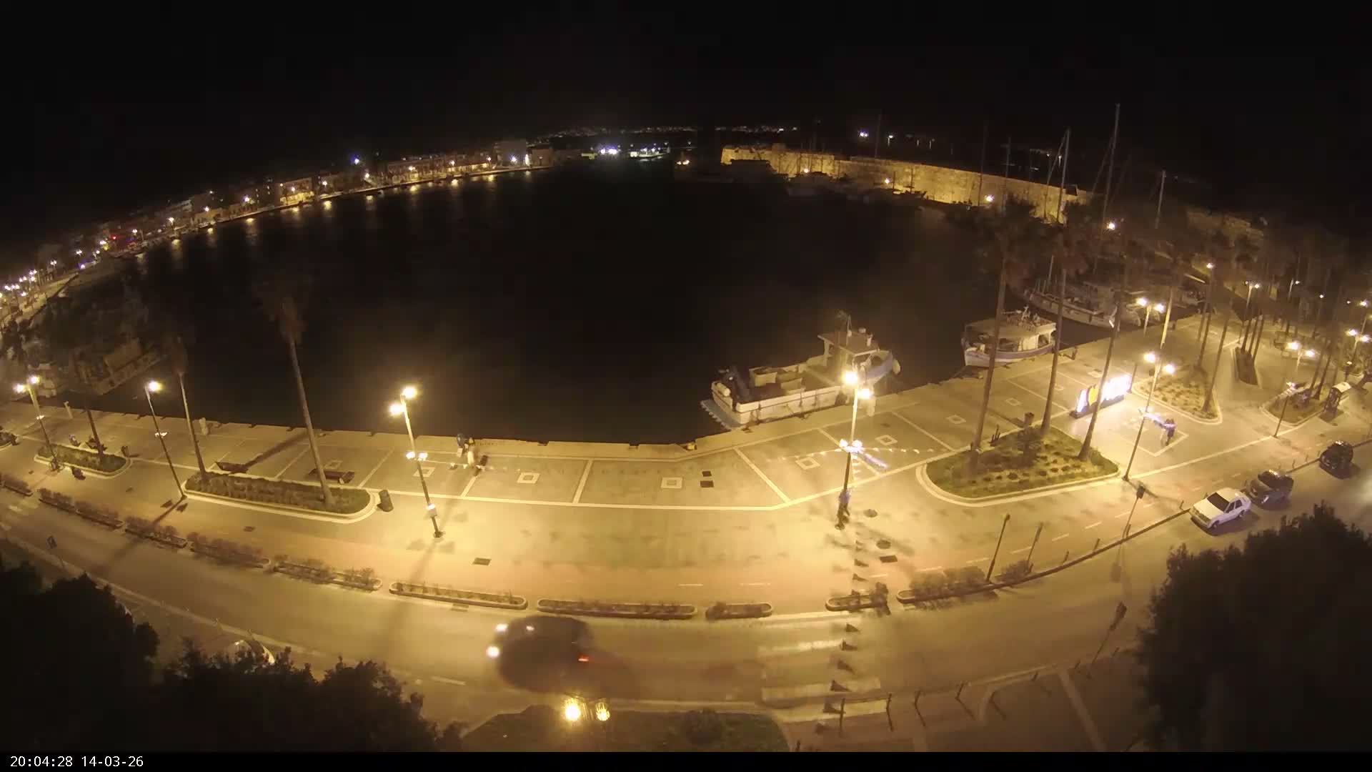 Kos City, Kos Island Harbour, Nerantzia Castle & Turkey Mainland View Live Cam - Kos, Dodacanese,  South Aegean (Periféreia Notíou Aigaíou), Greece