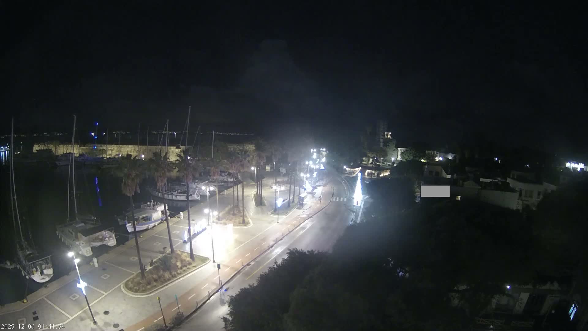 Kos City, Kos Island Harbour, Nerantzia Castle towards East View Live Cam - Kos, Dodacanese, South Aegean (Periféreia Notíou Aigaíou), Greece