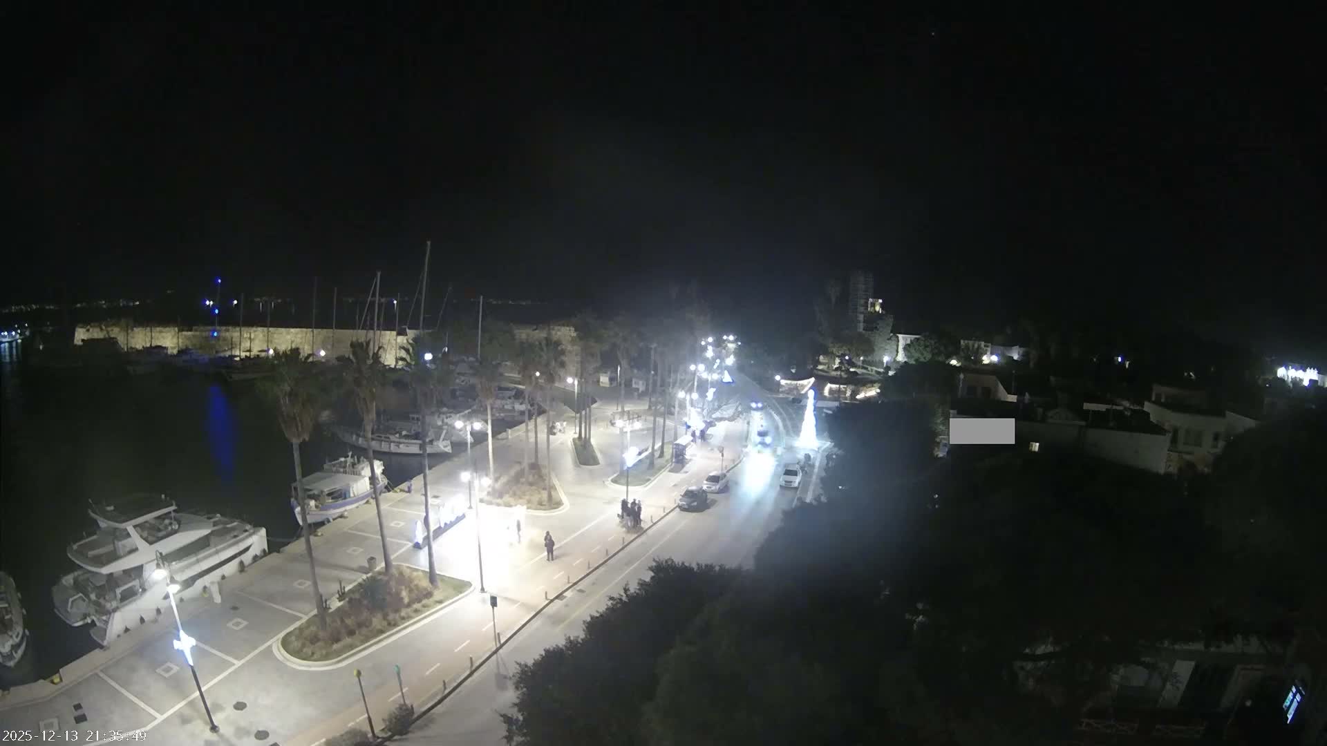 Kos City, Kos Island Harbour, Nerantzia Castle towards East View Live Cam - Kos, Dodacanese, South Aegean (Periféreia Notíou Aigaíou), Greece