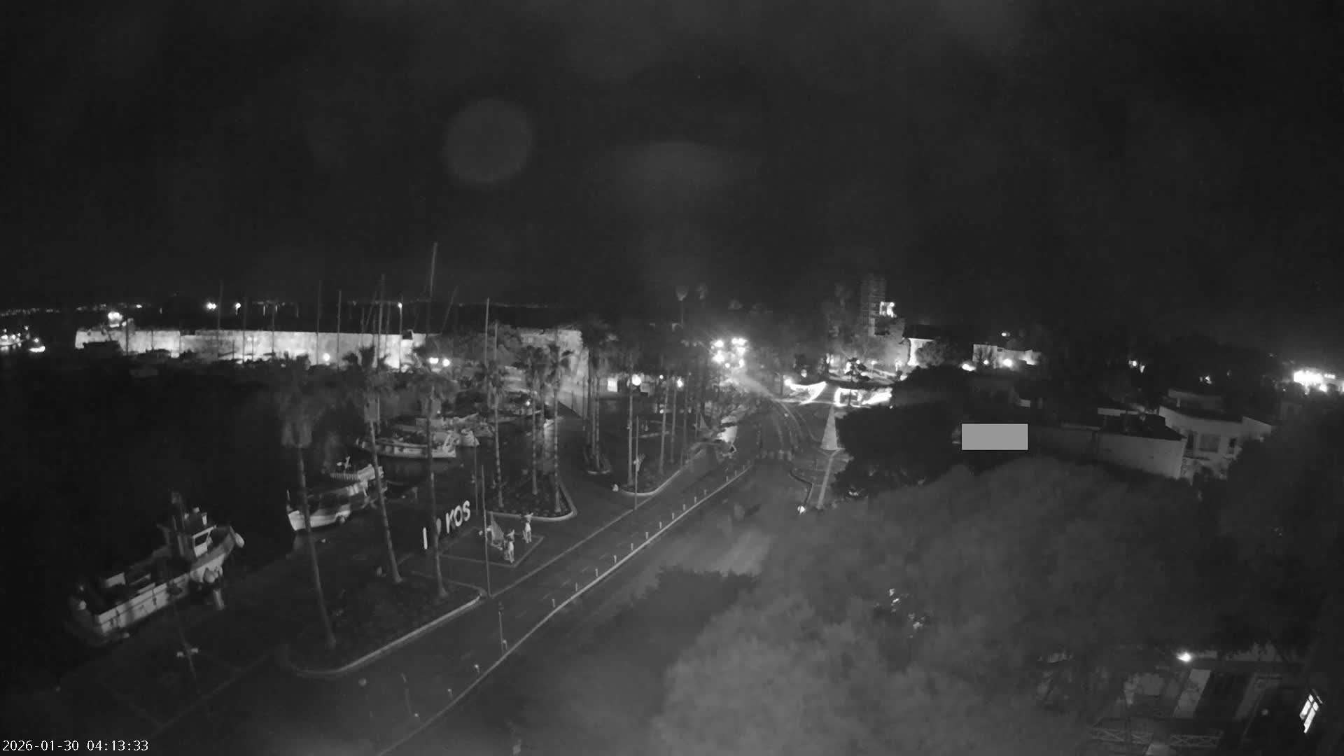 Kos City, Kos Island Harbour, Nerantzia Castle towards East View Live Cam - Kos, Dodacanese, South Aegean (Periféreia Notíou Aigaíou), Greece