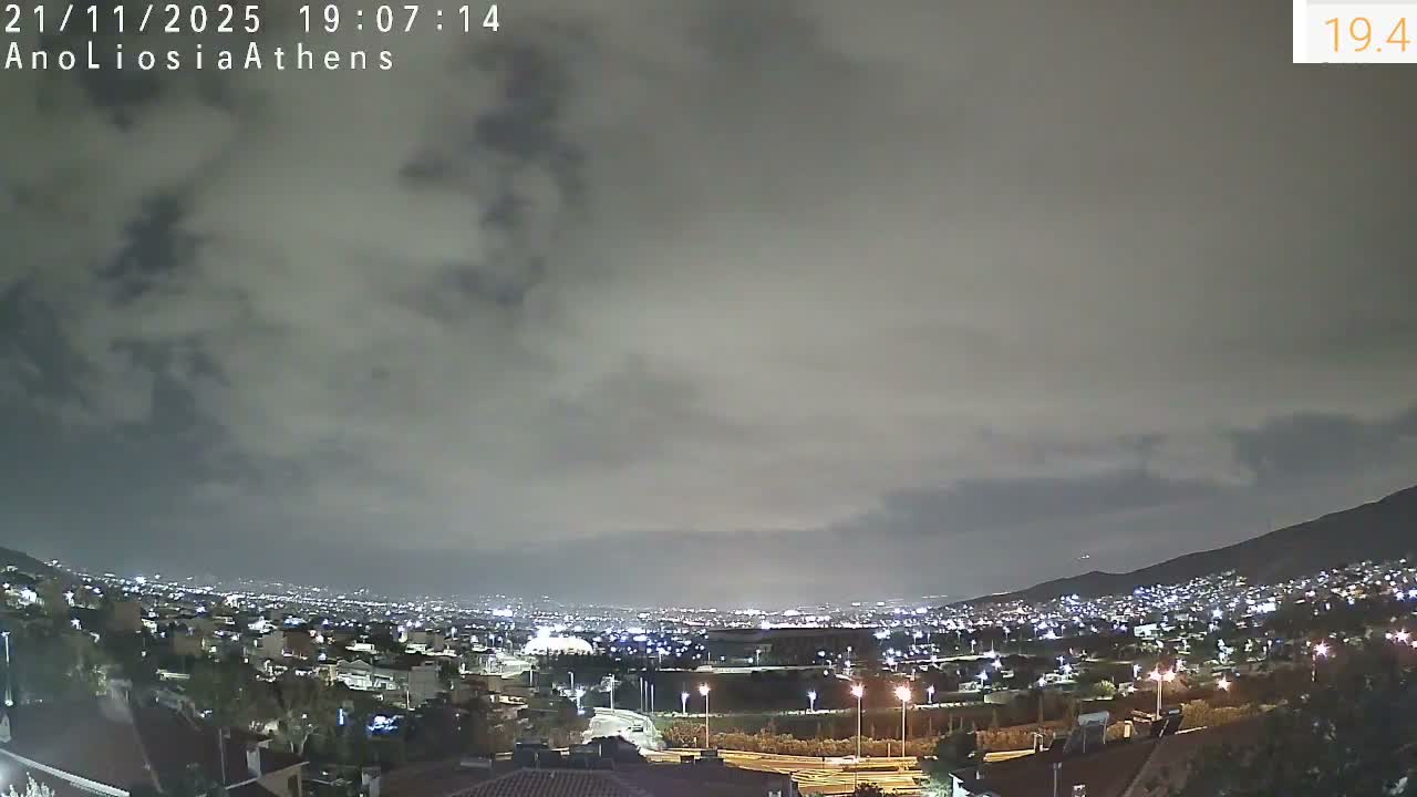 Athens, Ano Liosia towards Athína Skyline Live Cam - Áno Liósia, Fyli, West Attica (Dytikís Attikís) Athens (Athína) , Attica (Attikí), Greece