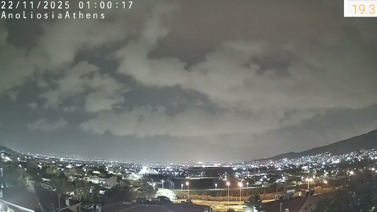 Athens, Ano Liosia towards Athína Skyline Live Cam - Áno Liósia, Fyli, West Attica (Dytikís Attikís) Athens (Athína) , Attica (Attikí), Greece