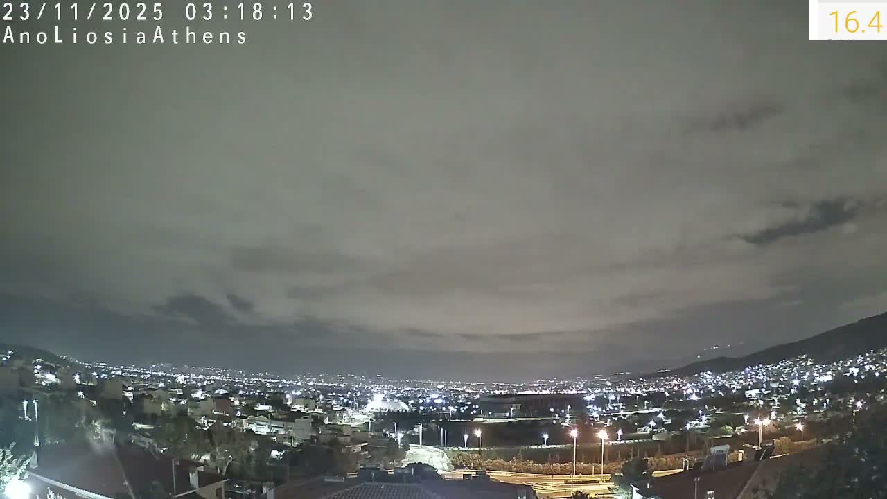 Athens, Ano Liosia towards Athína Skyline Live Cam - Áno Liósia, Fyli, West Attica (Dytikís Attikís) Athens (Athína) , Attica (Attikí), Greece