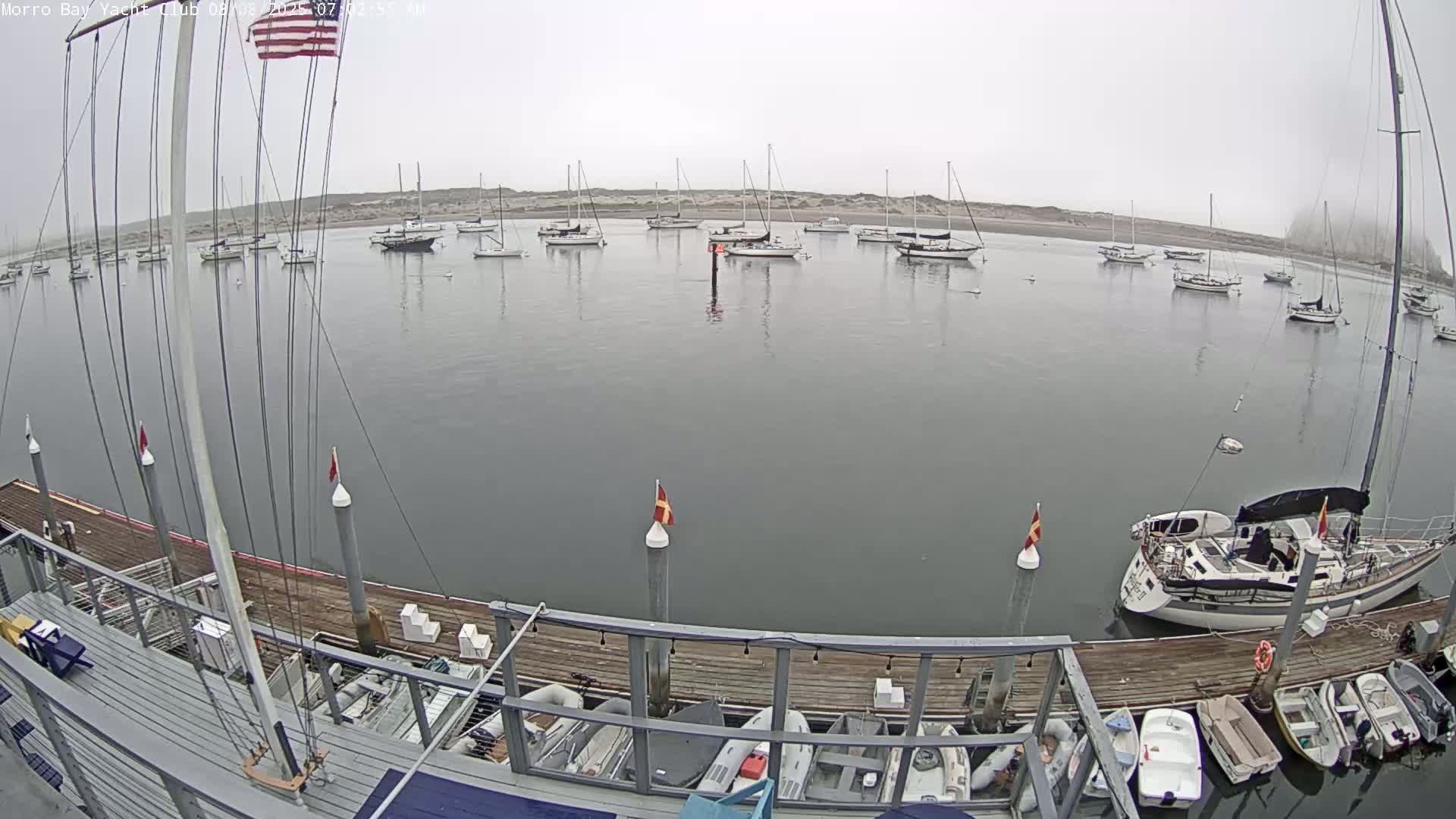 Morro Bay & Morro Bay Yatch Club Live Cam - Morro Bay, San Luis Obispo, California, USA