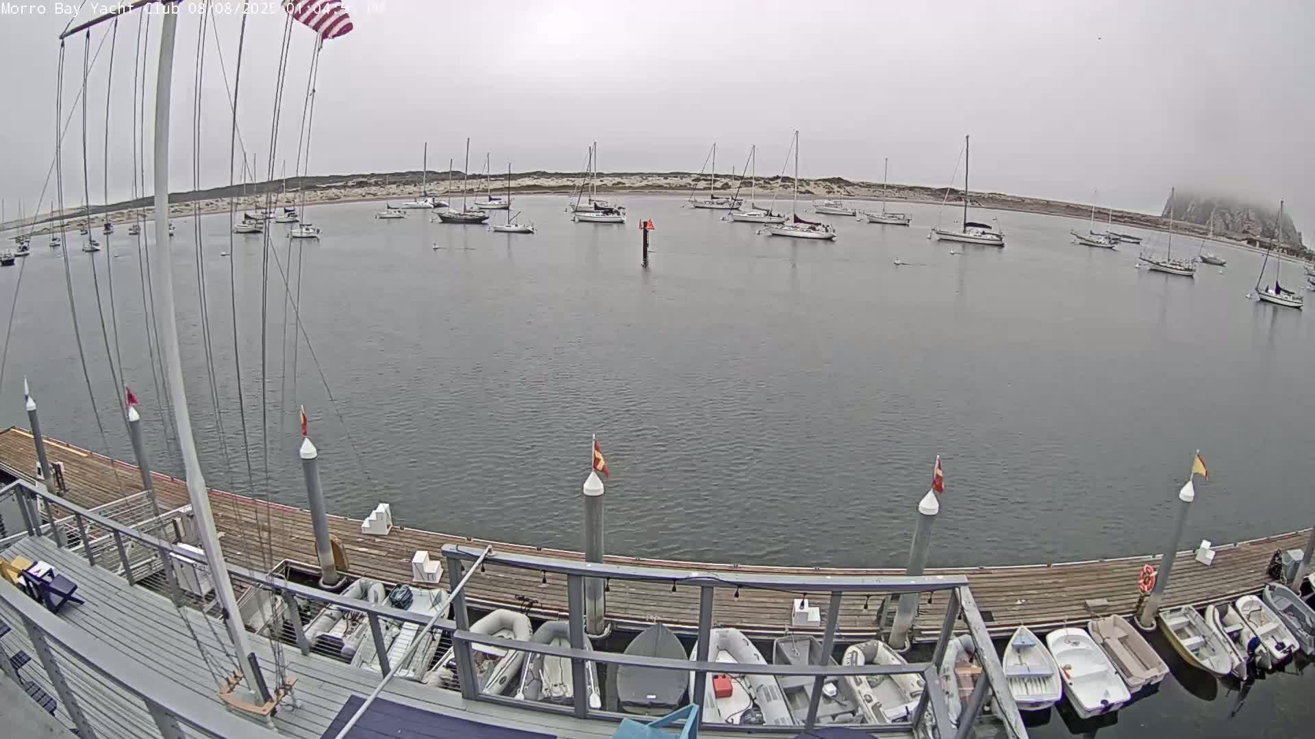 Morro Bay & Morro Bay Yatch Club Live Cam - Morro Bay, San Luis Obispo, California, USA