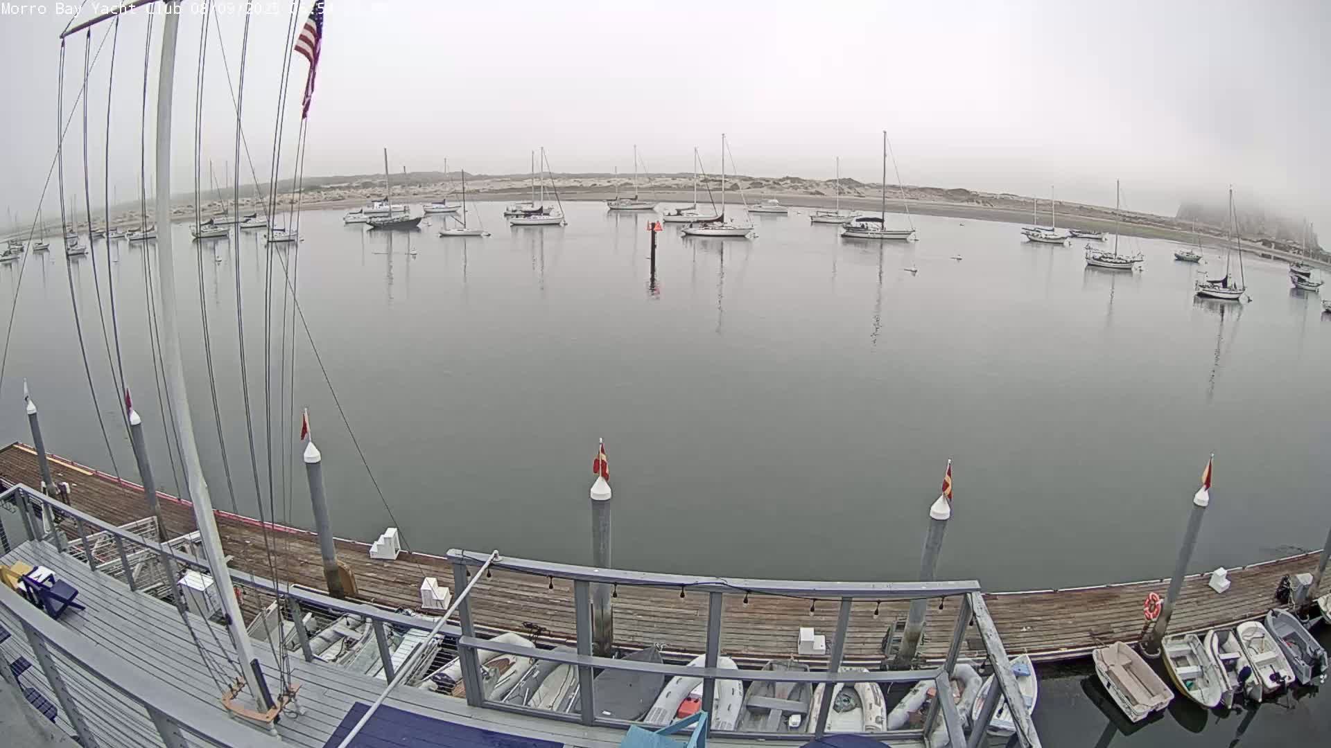 Morro Bay & Morro Bay Yatch Club Live Cam - Morro Bay, San Luis Obispo, California, USA
