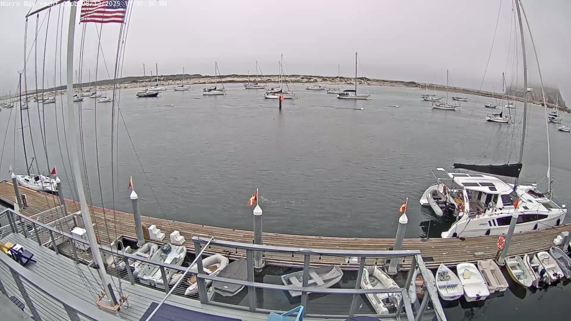 Morro Bay & Morro Bay Yatch Club Live Cam - Morro Bay, San Luis Obispo, California, USA